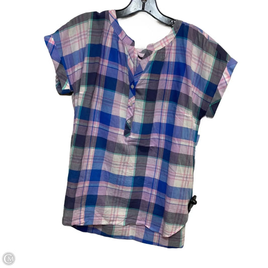 Top Short Sleeve By Talbots In Blue & Pink, Size: S