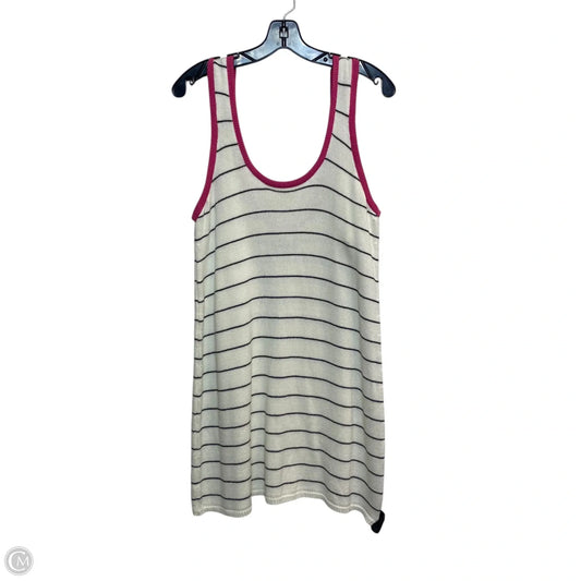 Dress Casual Short By Asos In Cream & Pink, Size: M