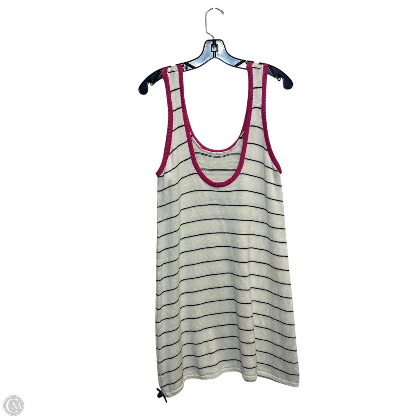 Dress Casual Short By Asos In Cream & Pink, Size: M