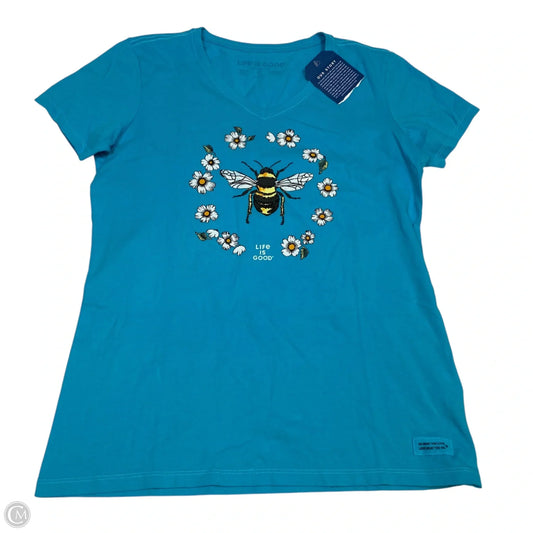Top Short Sleeve Basic By Life Is Good In Teal, Size: S