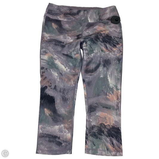Athletic Leggings Capris By Marika In Grey & Purple, Size: L
