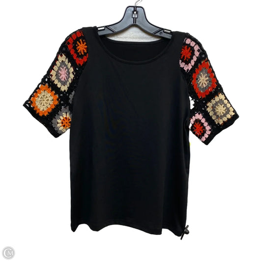 Top Short Sleeve By Cmf In Black, Size: S