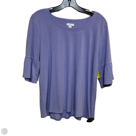 Top Short Sleeve By J. Jill In Purple, Size: S