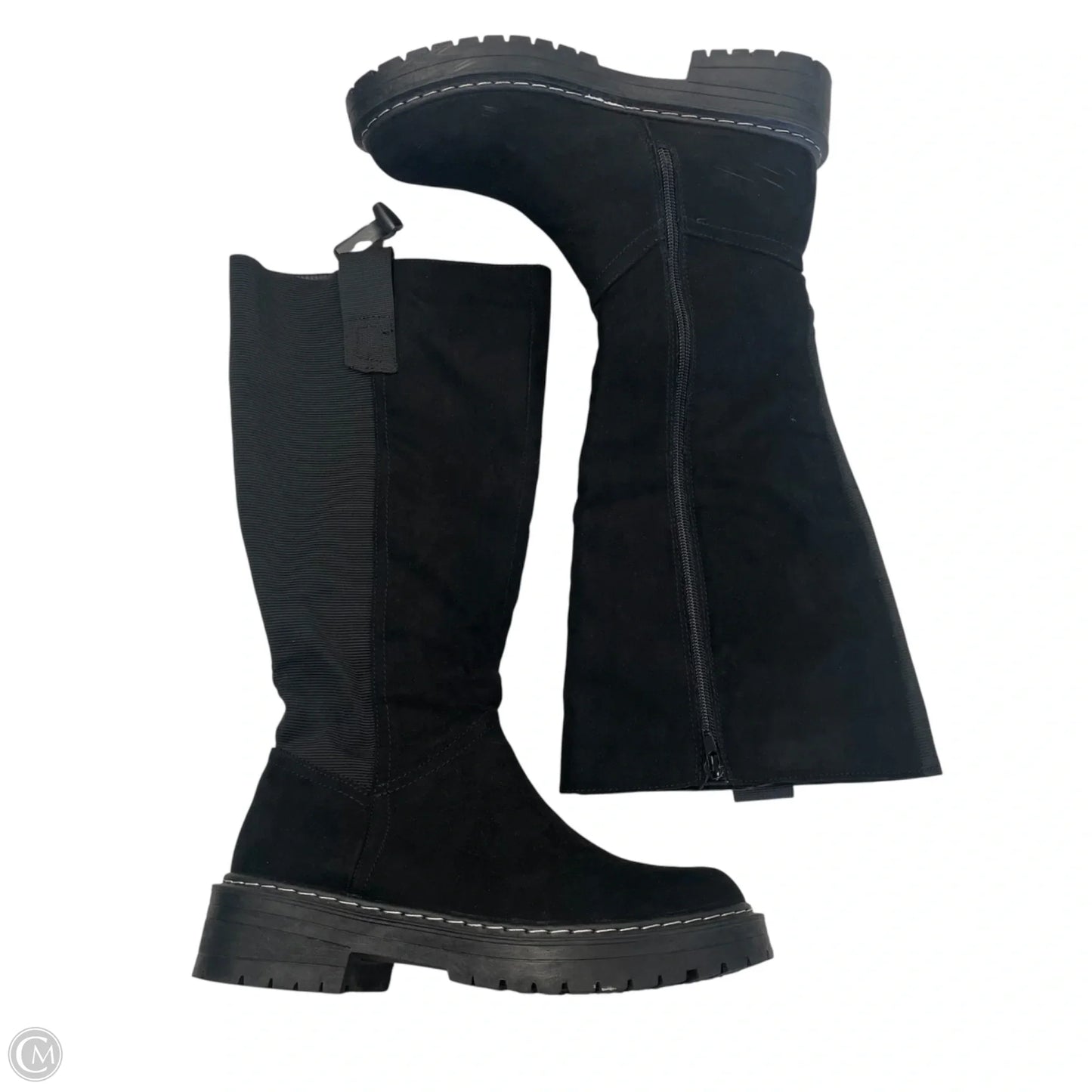 Boots Knee Flats By Sugar In Black, Size: 8