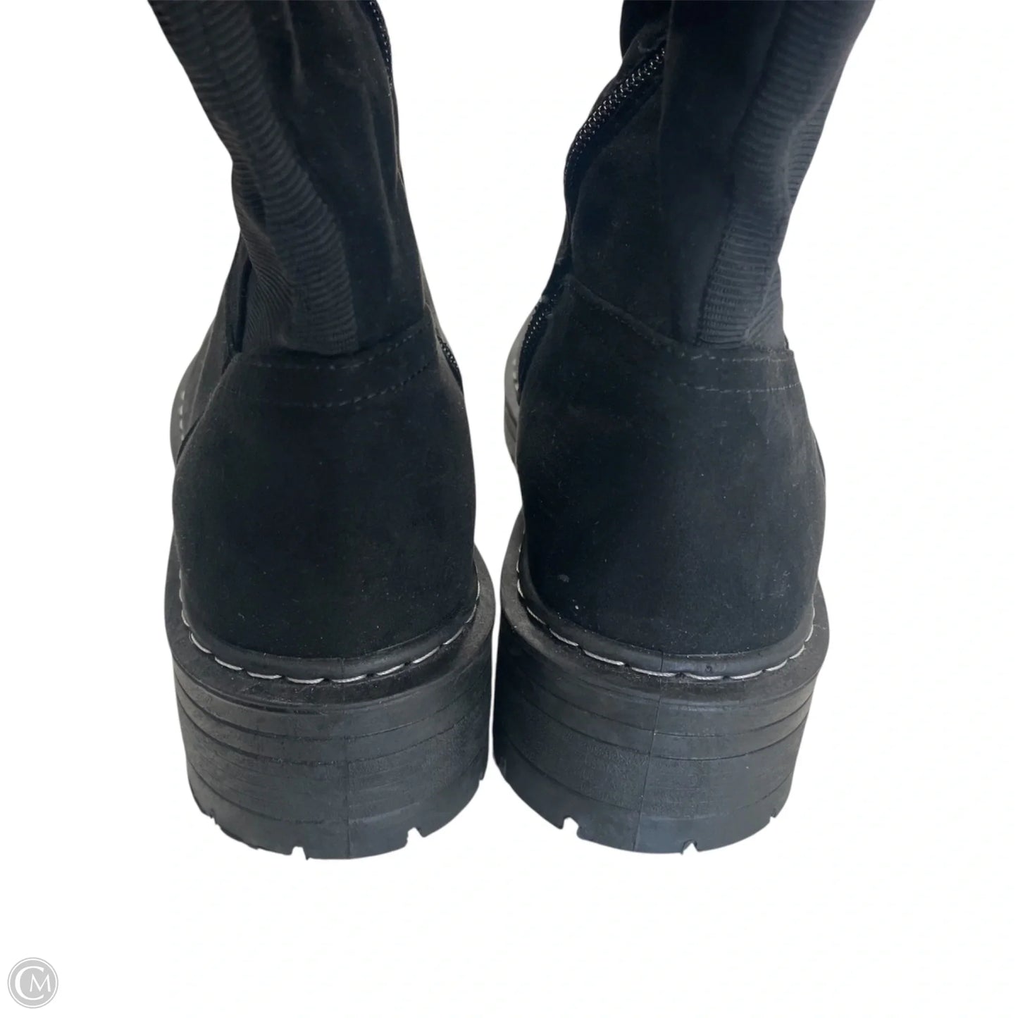 Boots Knee Flats By Sugar In Black, Size: 8