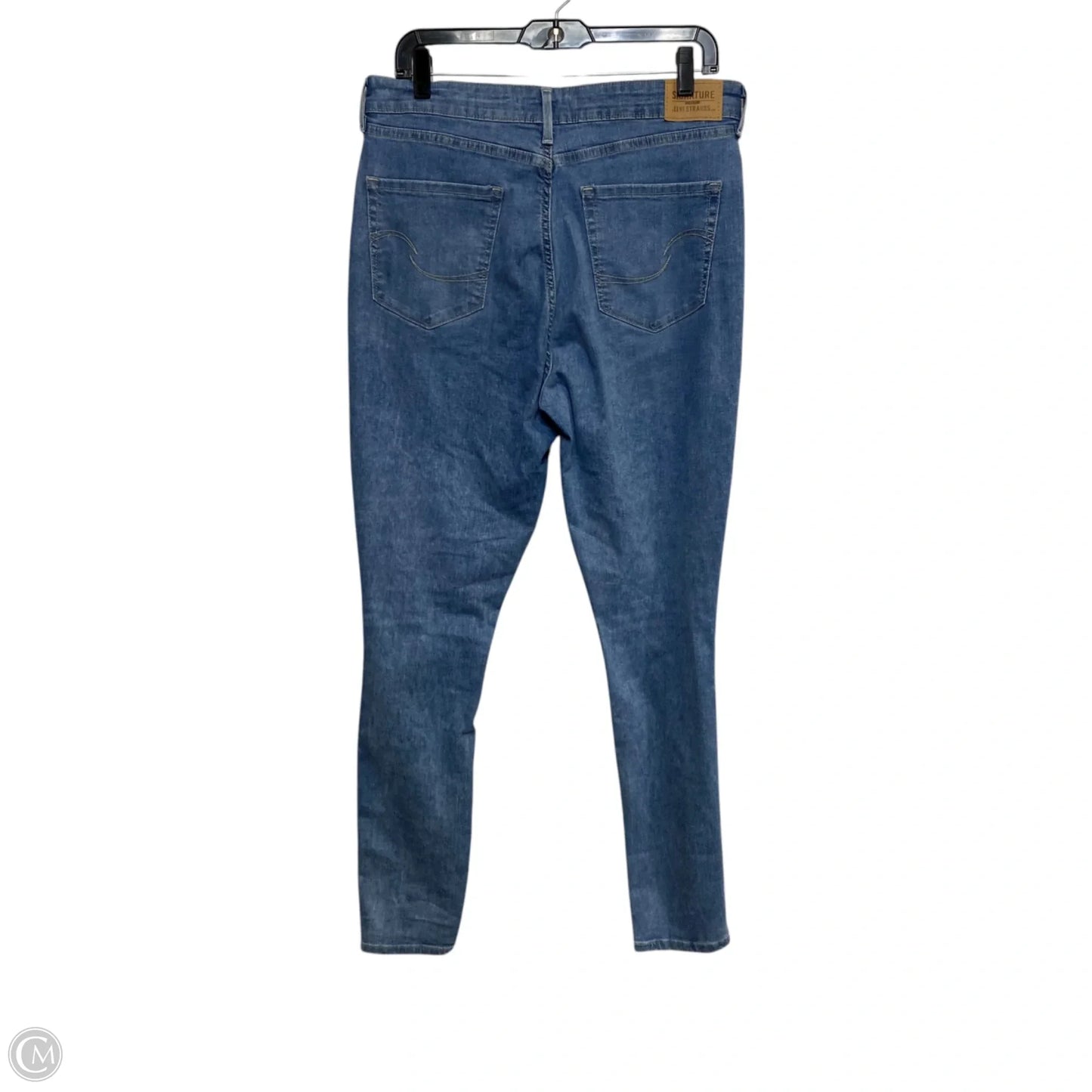 Jeans Skinny By Levis Signature In Blue Denim, Size: 12