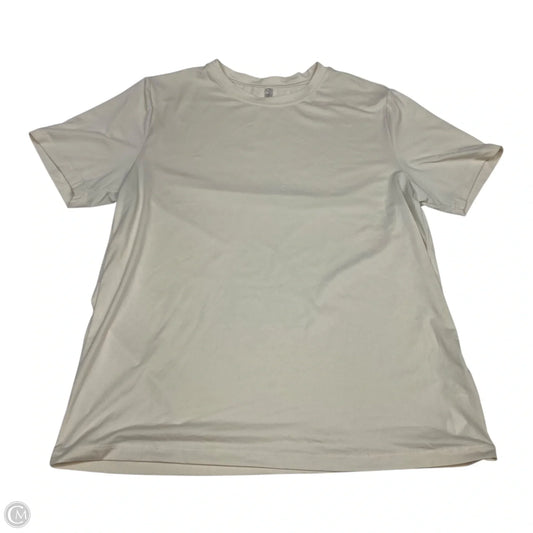 Athletic Top Short Sleeve By Fabletics In Cream, Size: L