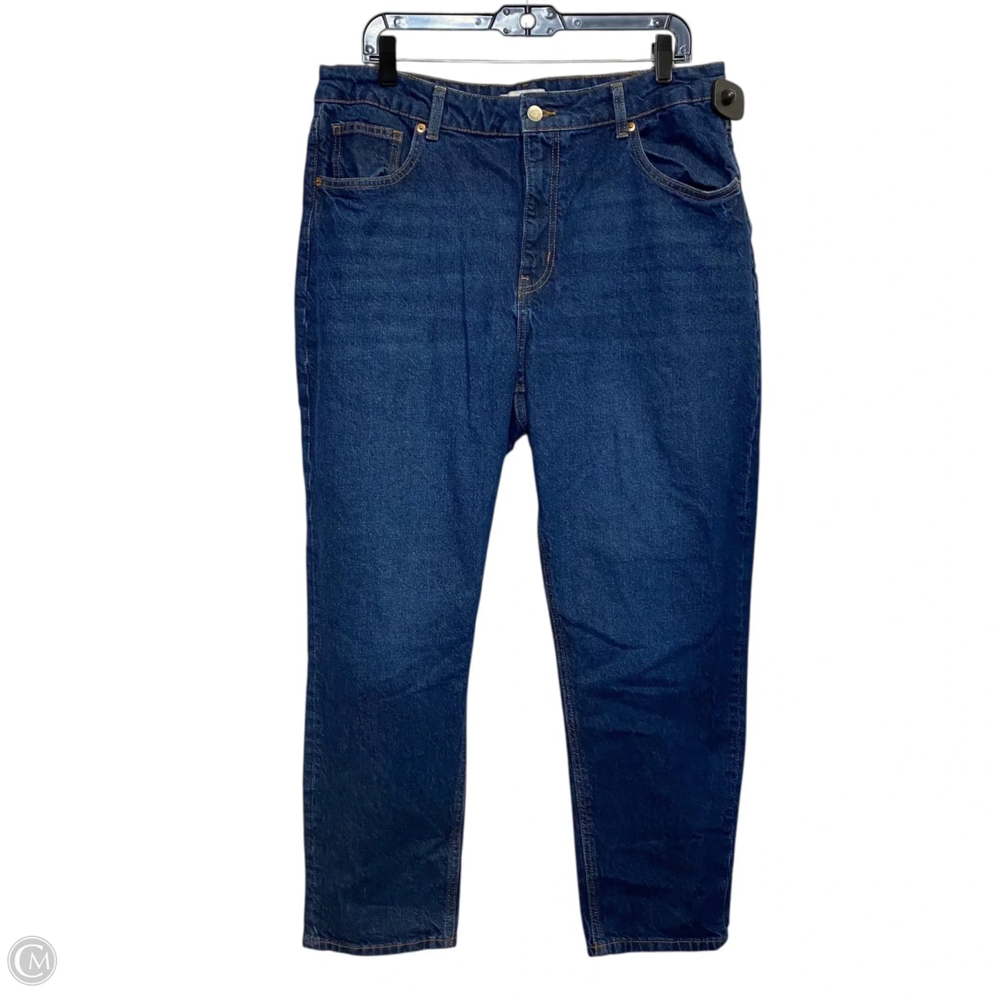 Jeans Straight By H&m In Blue Denim, Size: 14