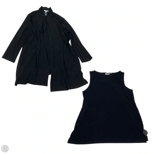 Top 2pc Long Sleeve By Chicos In Black, Size: Xl