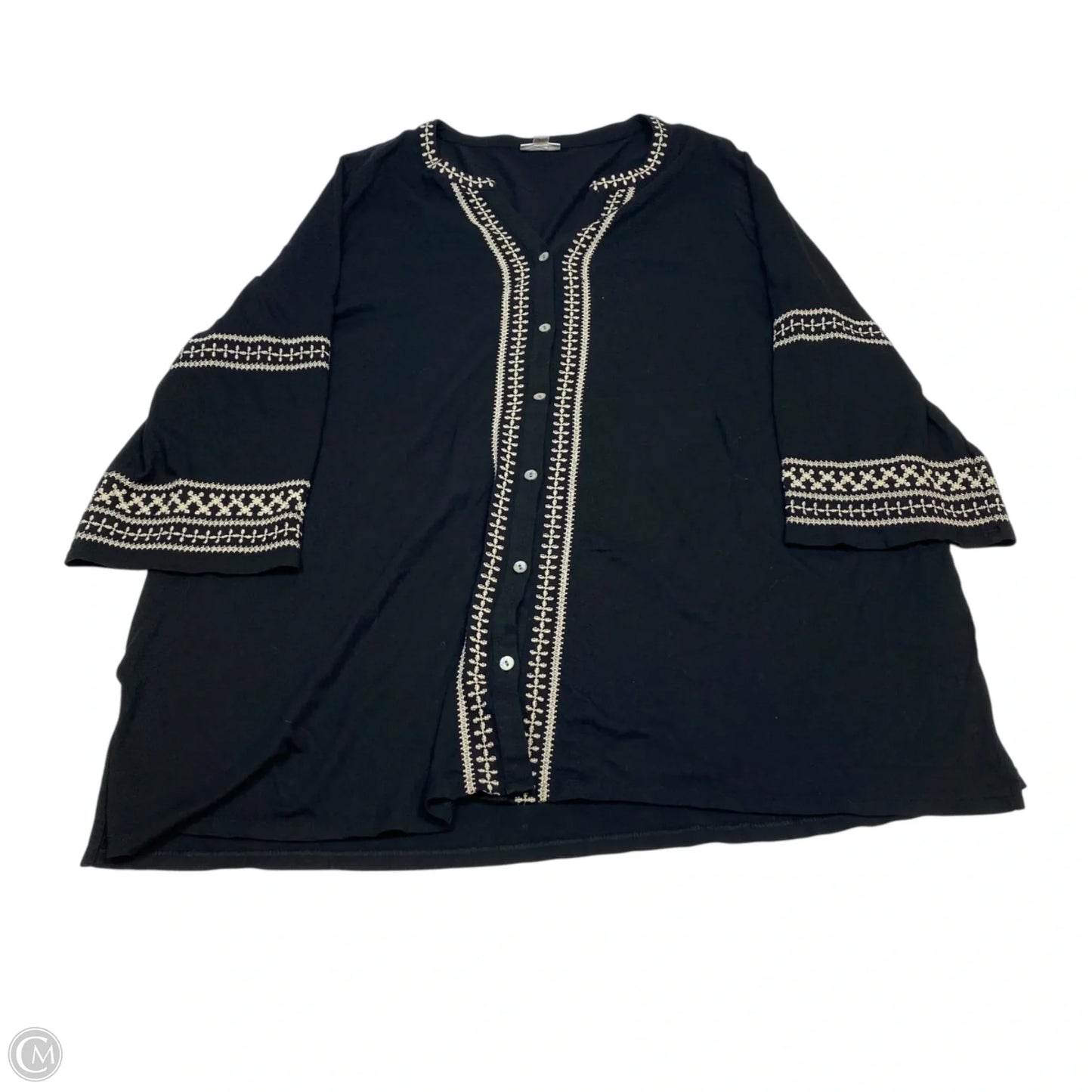 Top Long Sleeve By J. Jill In Black, Size: Xl