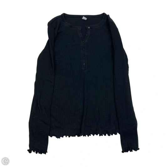 Top Long Sleeve Basic By Old Navy In Black, Size: S