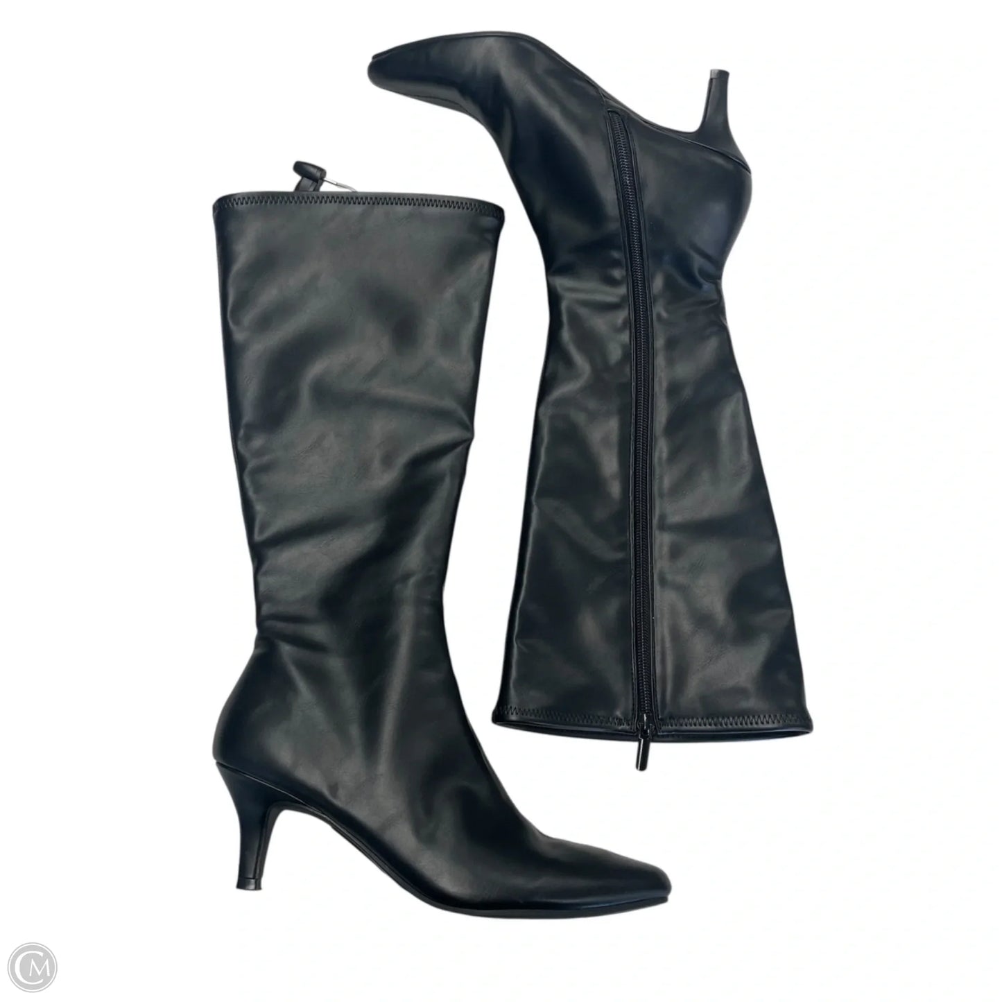 Boots Knee Heels By Impo In Black, Size: 7