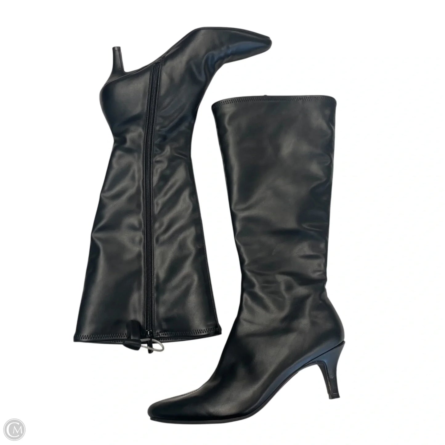 Boots Knee Heels By Impo In Black, Size: 7