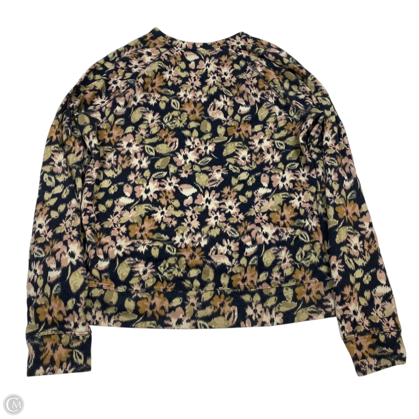 Top Long Sleeve By Sonoma In Grey & Tan, Size: M