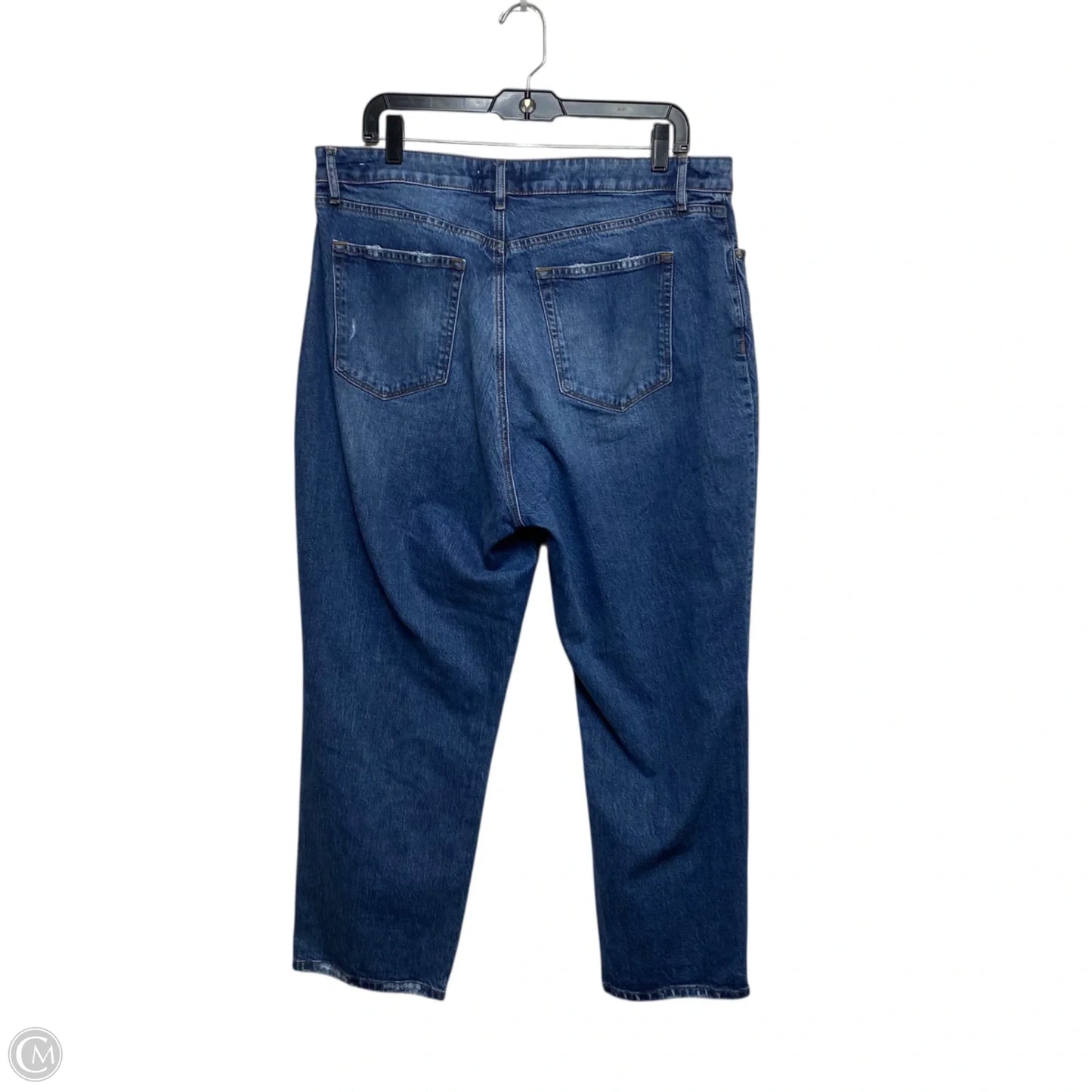 Jeans Straight By Loft In Blue Denim, Size: 14