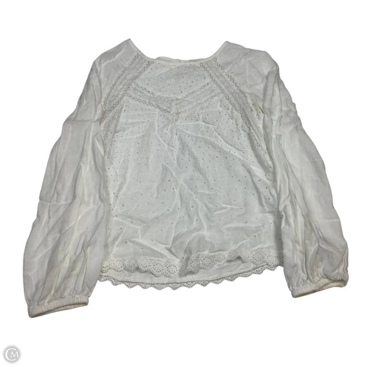 Top Long Sleeve By Lucky Brand In White, Size: Xs