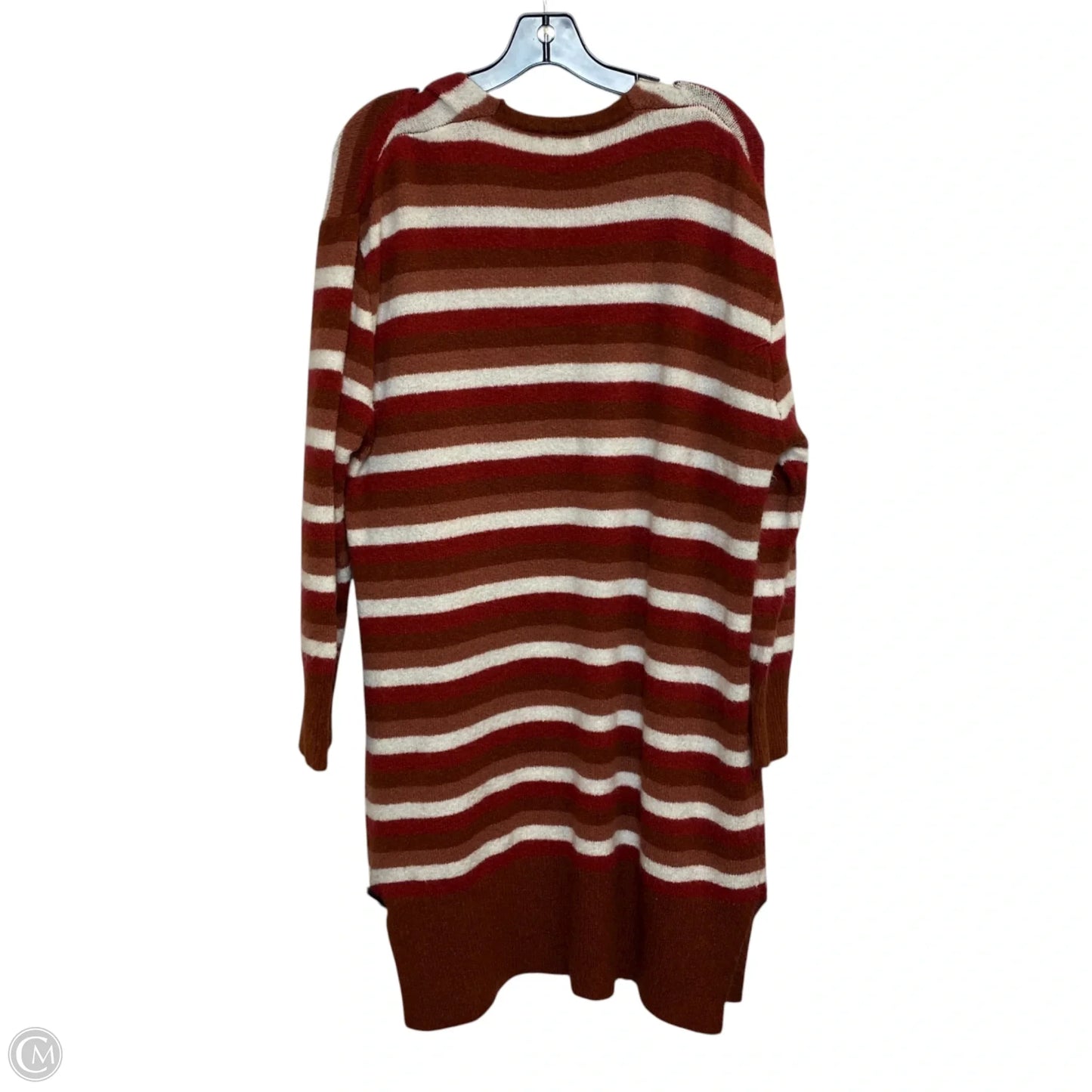 Sweater Cardigan By True Craft In Red & White, Size: L