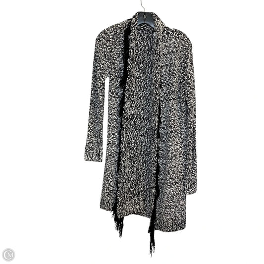 Sweater Cardigan By Venus In Black & White, Size: Xs