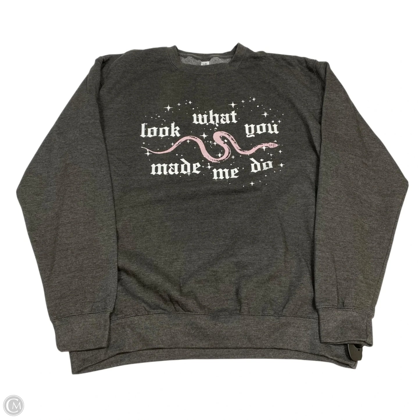 Sweatshirt Crewneck By Just Hoods In Grey, Size: Xxl