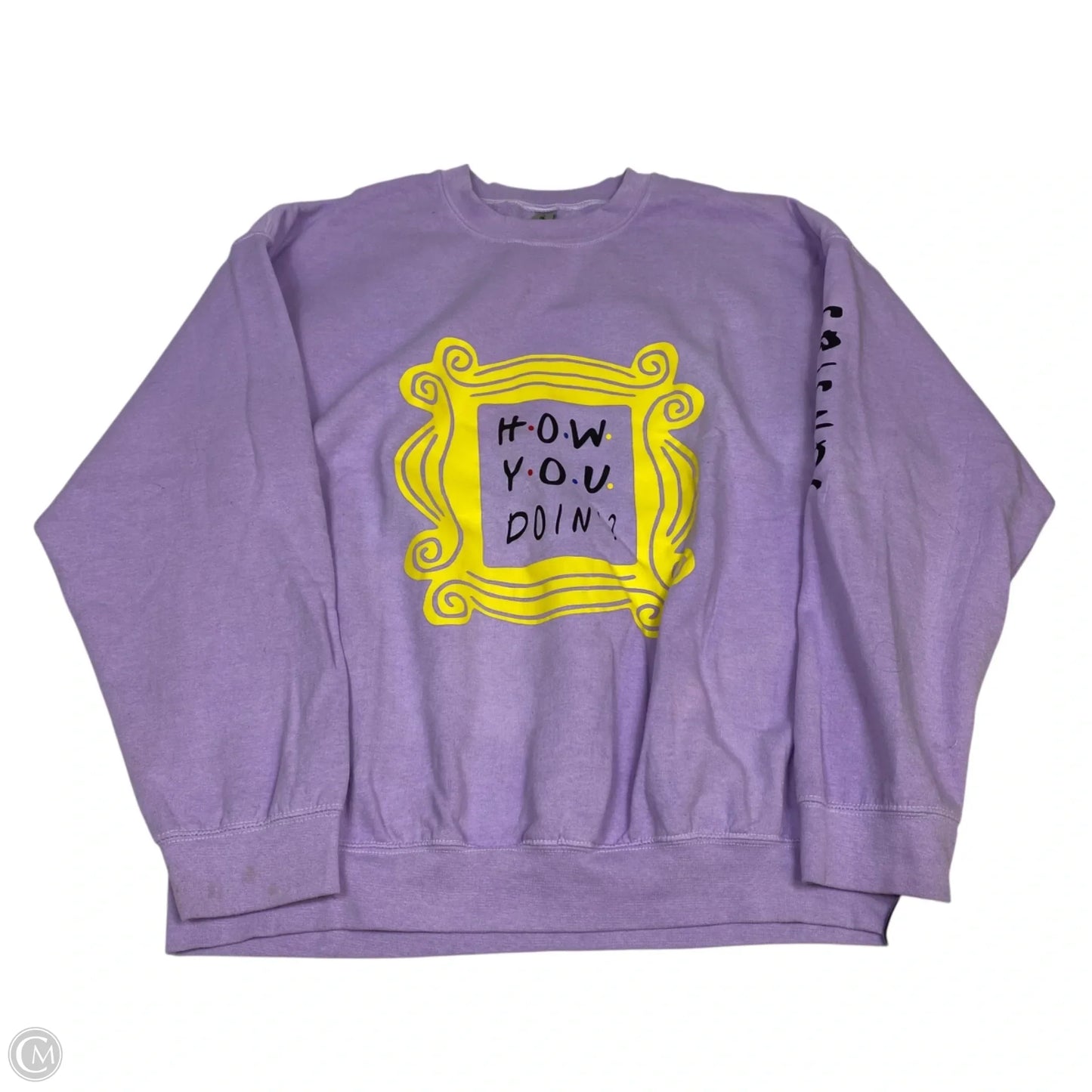 Sweatshirt Crewneck By Gildan In Purple, Size: Xl