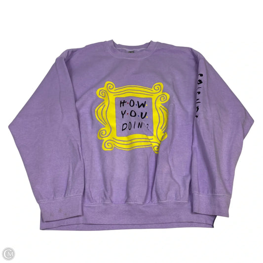 Sweatshirt Crewneck By Gildan In Purple, Size: Xl