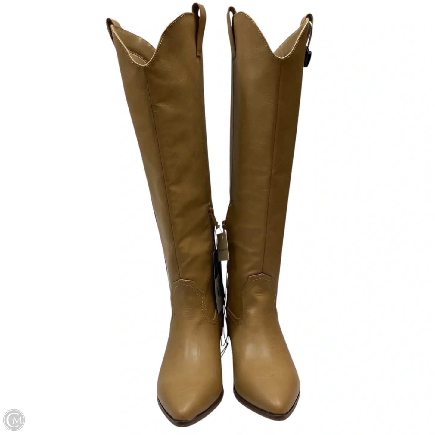 Boots Knee Heels By Universal Thread In Brown, Size: 6