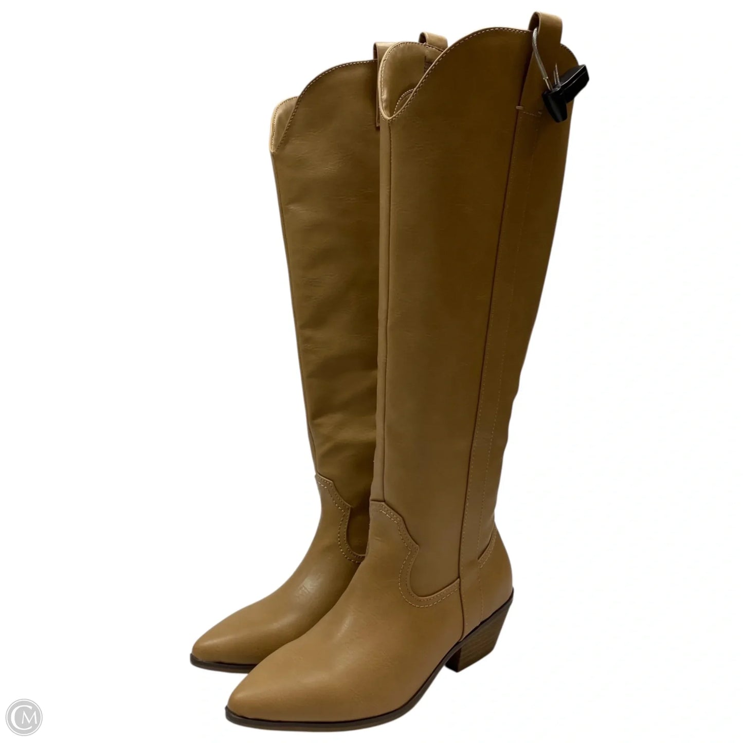 Boots Knee Heels By Universal Thread In Brown, Size: 6
