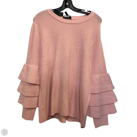 Sweater By Eloquii In Pink, Size: 1x