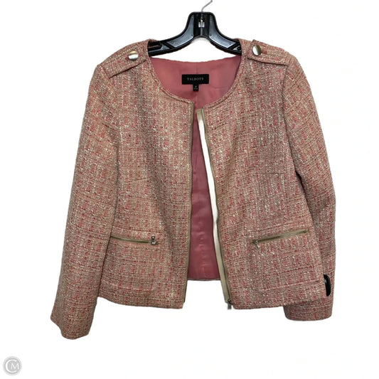 Blazer By Talbots In Pink & Tan, Size: M