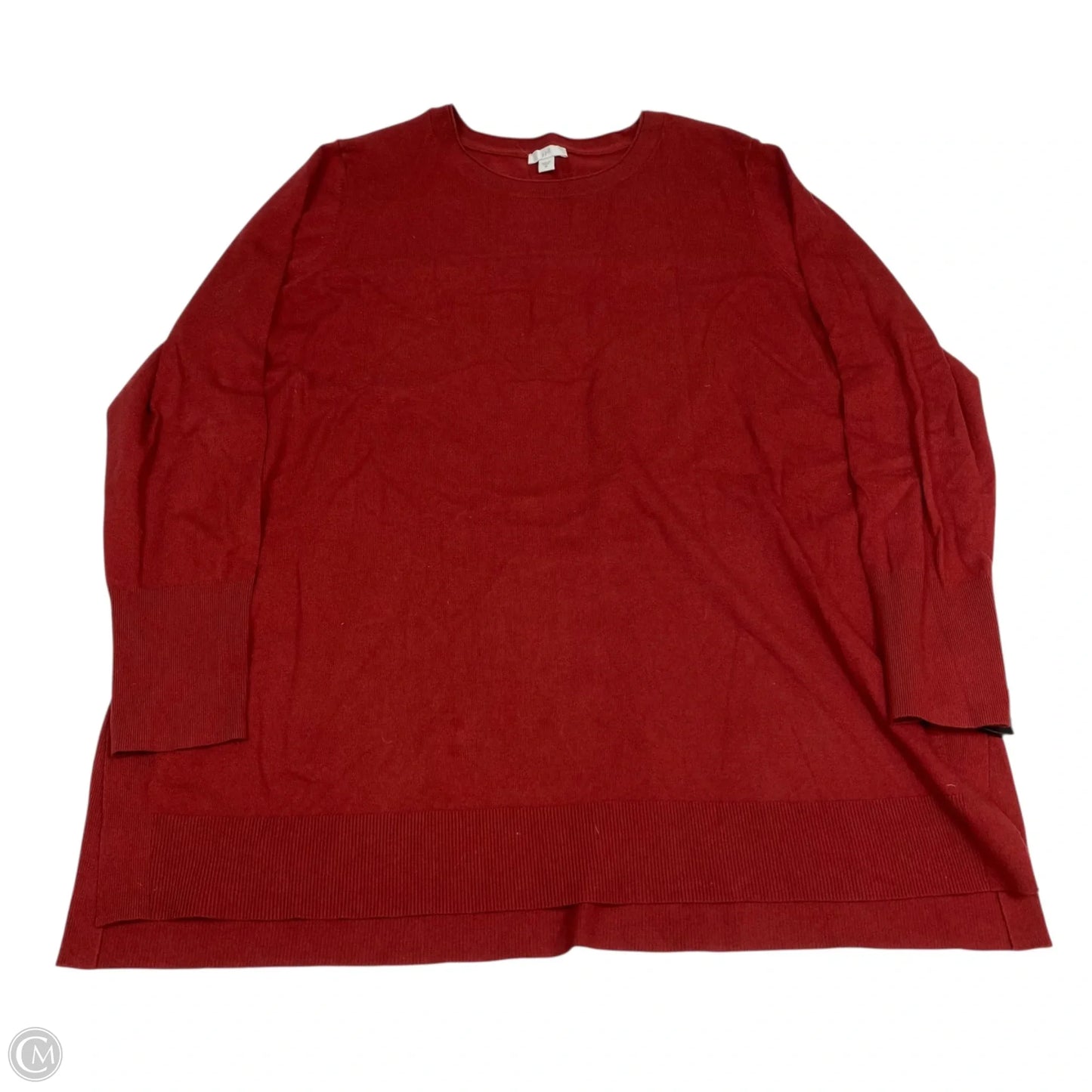 Top Long Sleeve By J. Jill In Red, Size: 2x