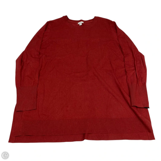 Top Long Sleeve By J. Jill In Red, Size: 2x