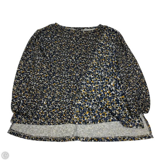 Top Long Sleeve By Zac And Rachel In Black & Grey, Size: 1x