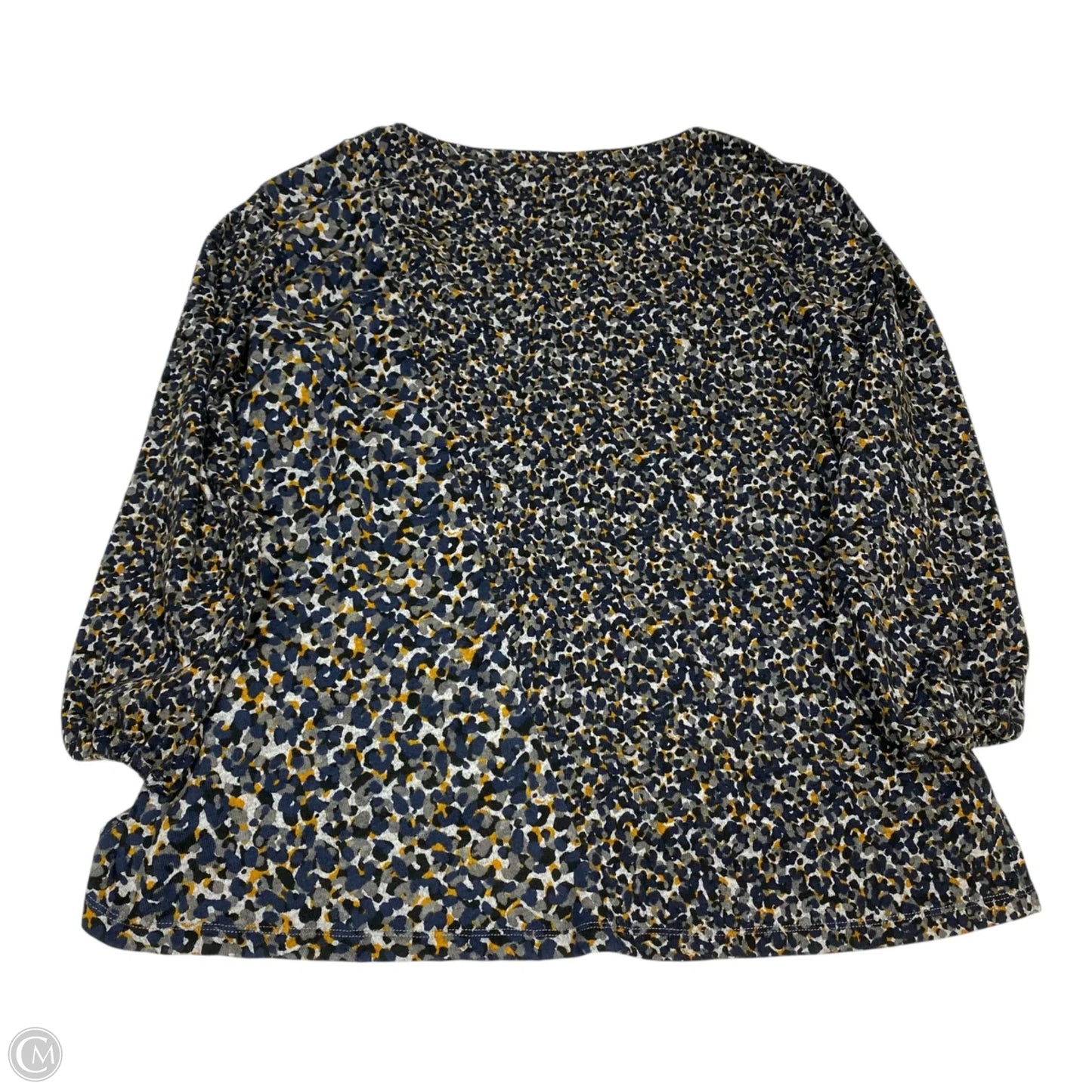 Top Long Sleeve By Zac And Rachel In Black & Grey, Size: 1x