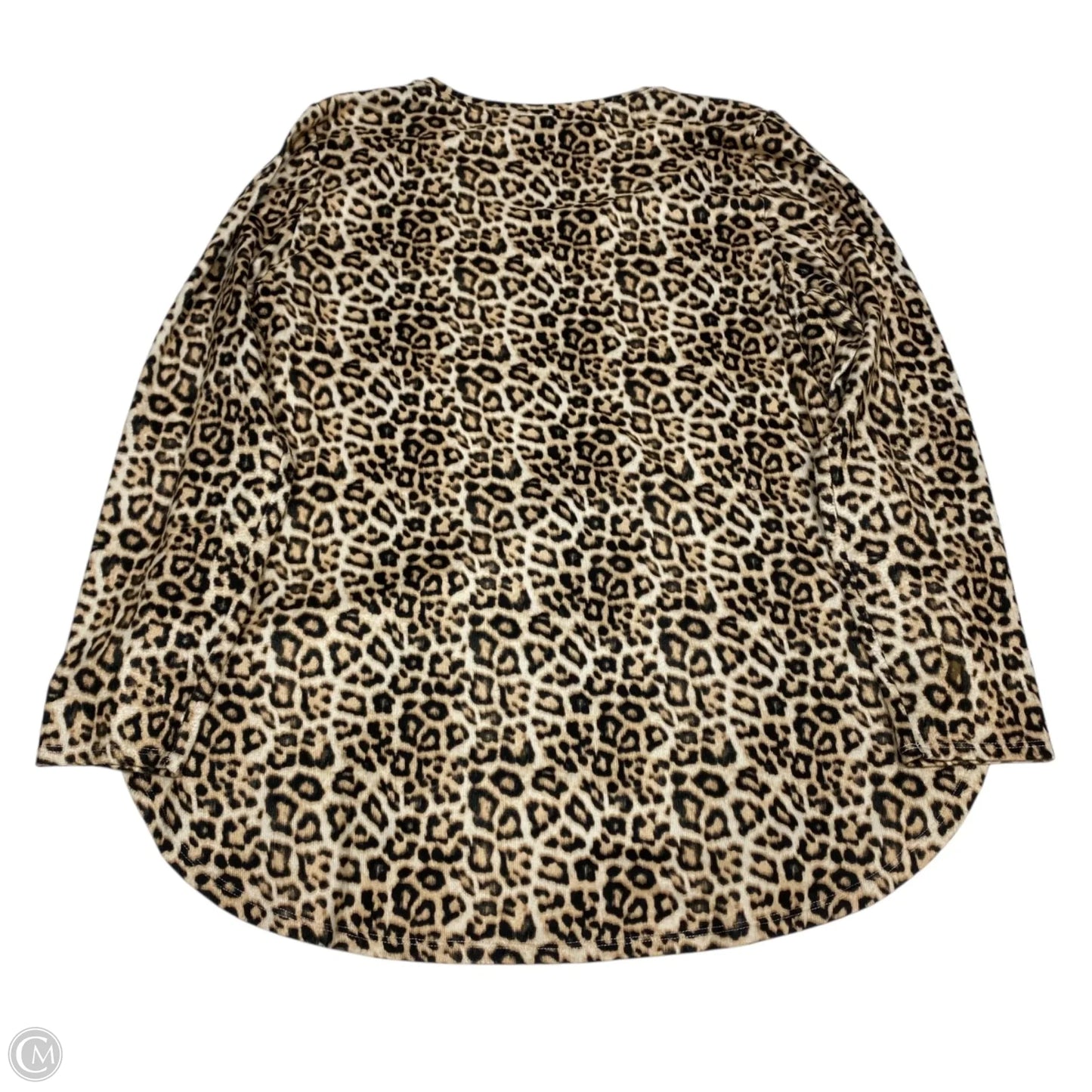 Top Long Sleeve Basic By Apt 9 In Animal Print, Size: Xl