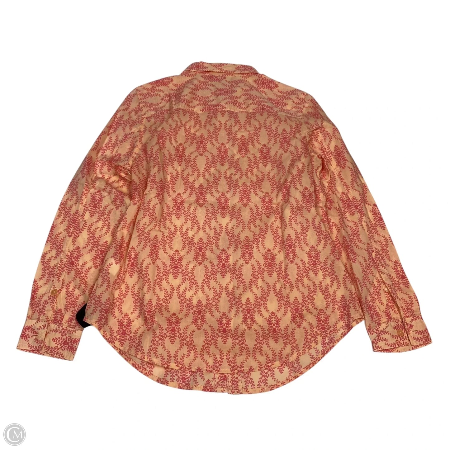 Top Long Sleeve By Liz Claiborne In Orange & Pink, Size: S