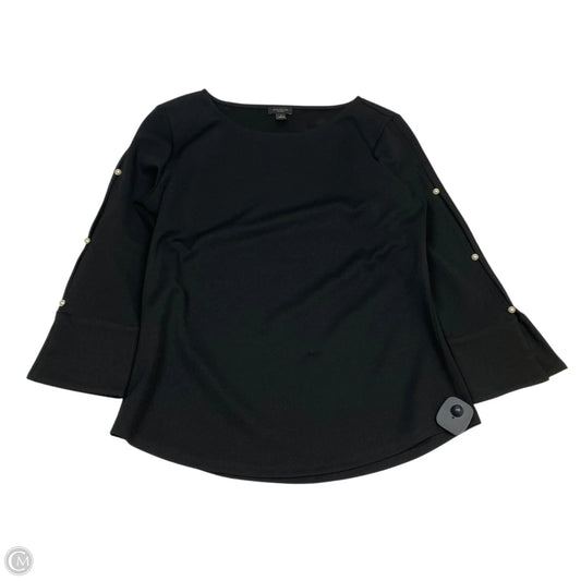 Top 3/4 Sleeve By Ann Taylor In Black, Size: S