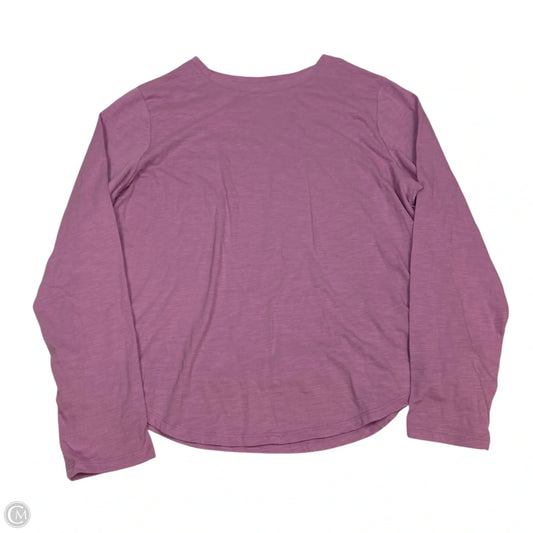 Top Long Sleeve Basic By Sonoma In Purple, Size: Xl