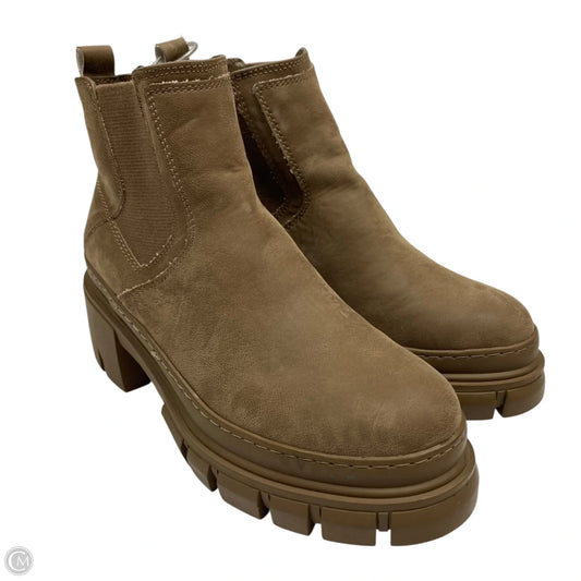 Boots Ankle Heels By Mia In Brown, Size: 8