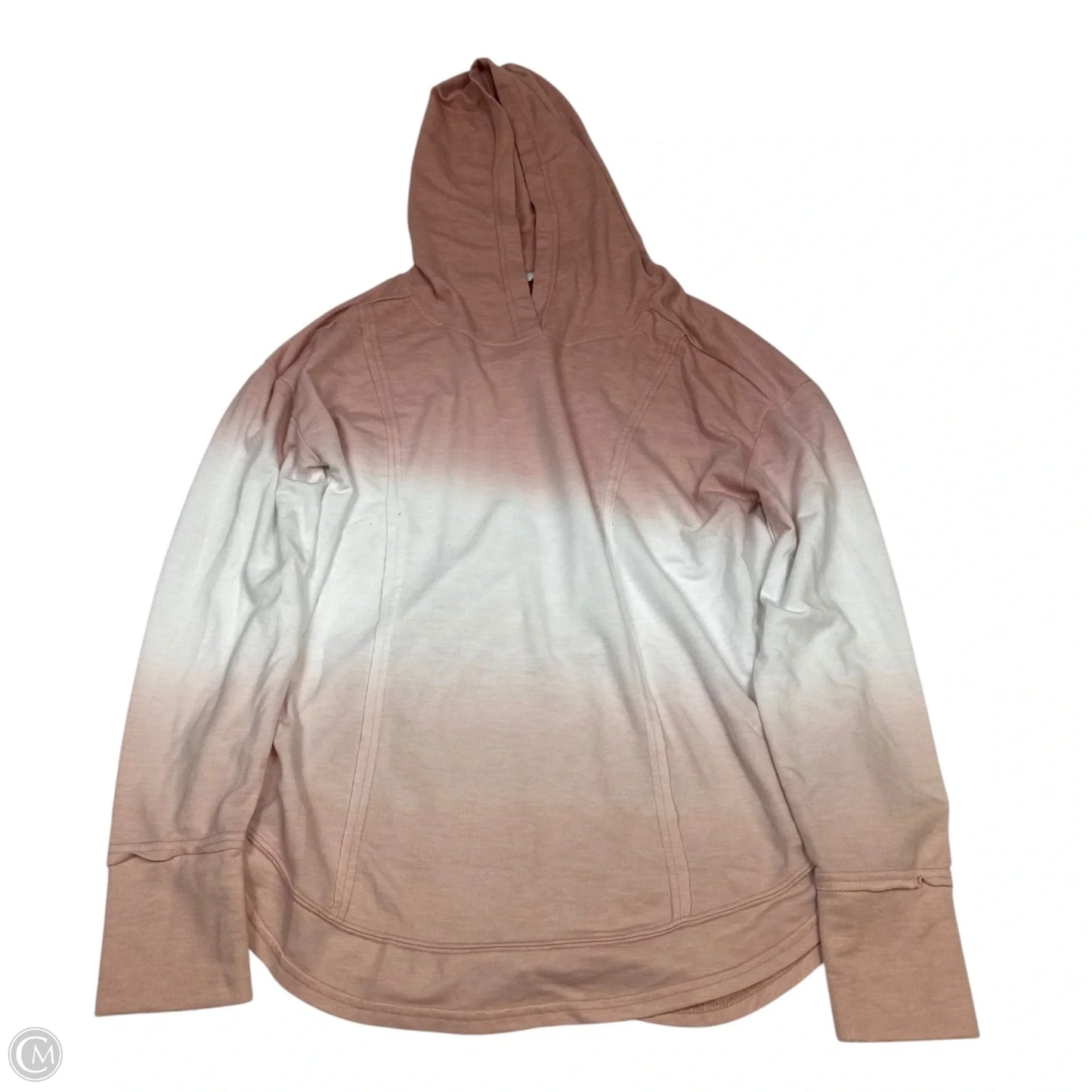 Top Long Sleeve By New Directions In Pink & White, Size: L