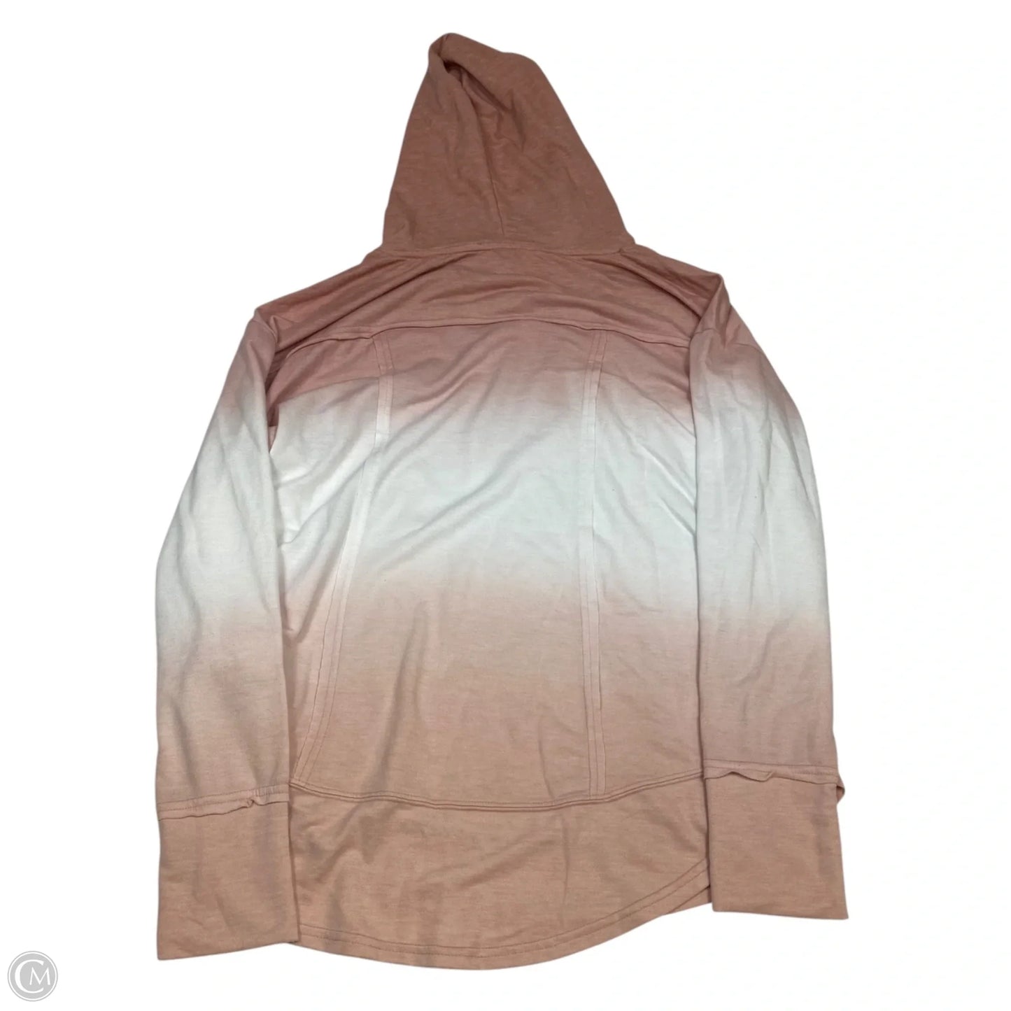 Top Long Sleeve By New Directions In Pink & White, Size: L