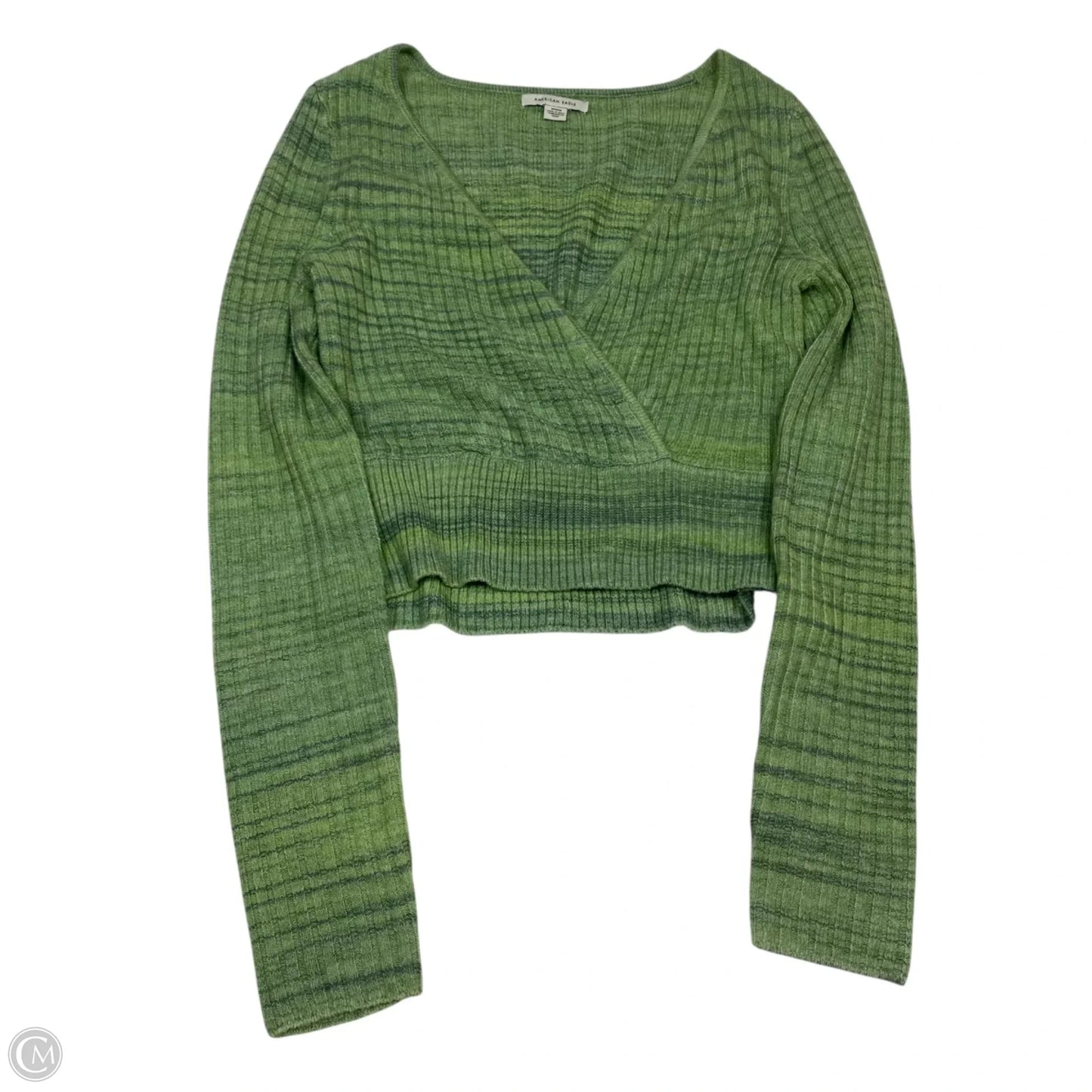 Top Long Sleeve By American Eagle In Green, Size: M
