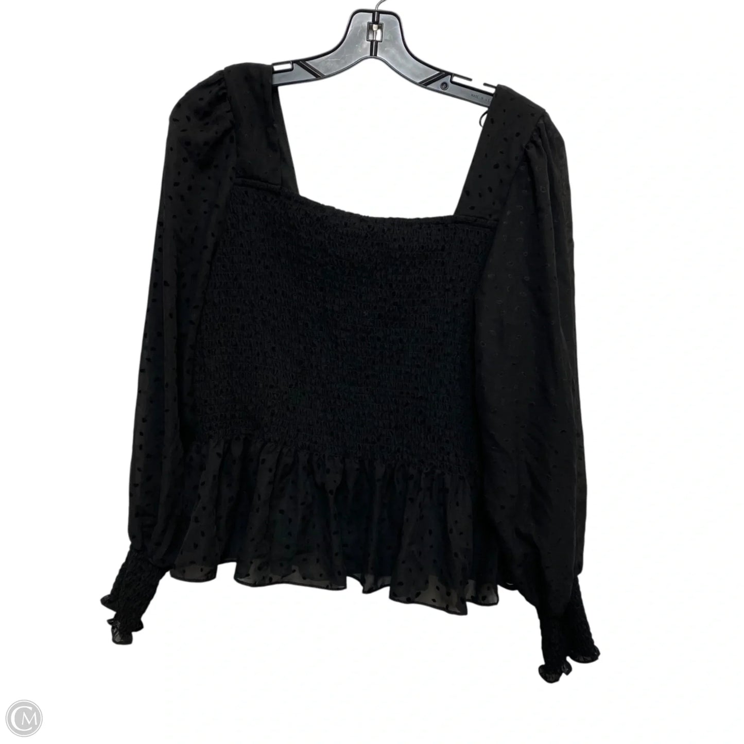 Top Long Sleeve By Nine West Apparel In Black, Size: Xl