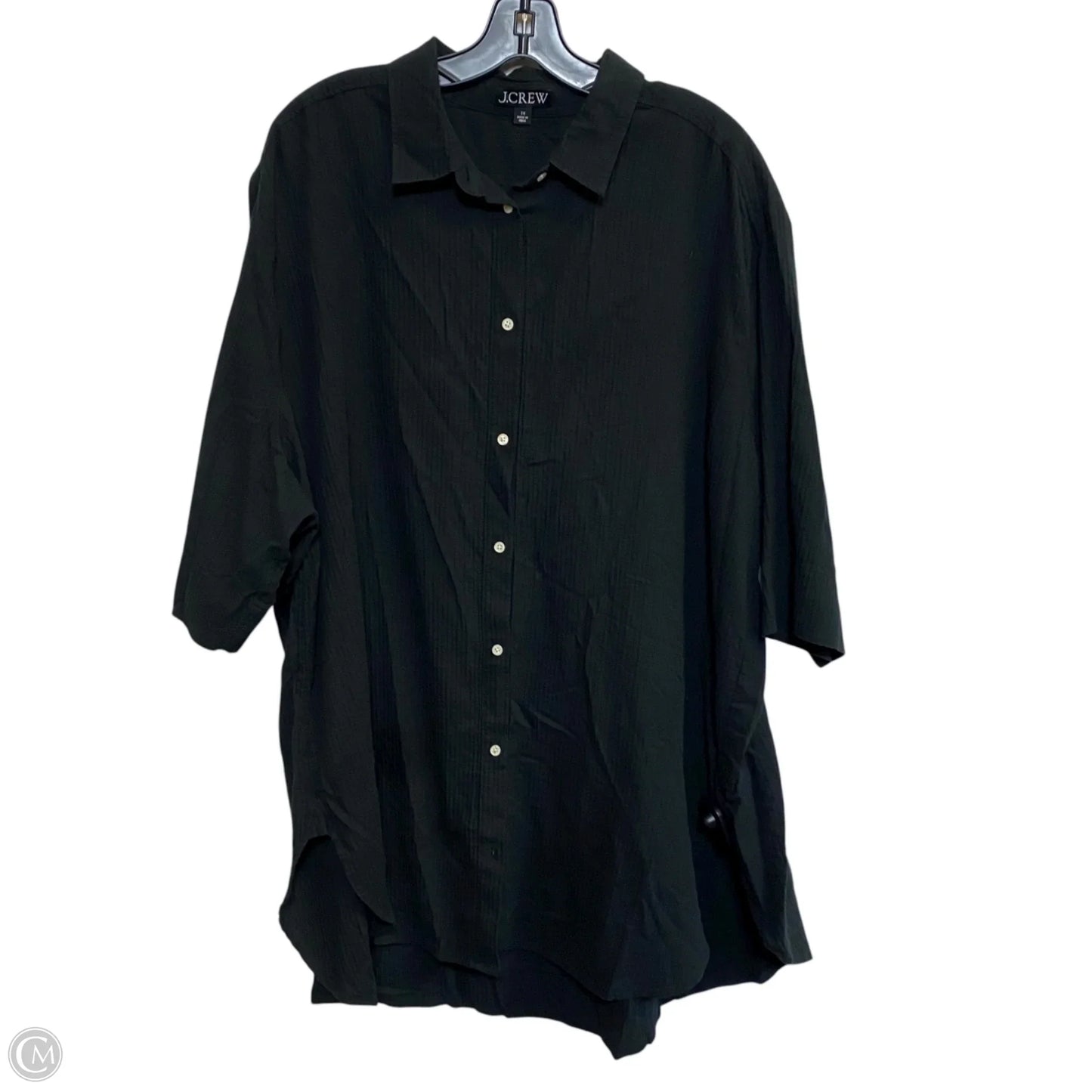 Top 3/4 Sleeve By J. Crew In Black, Size: 3x