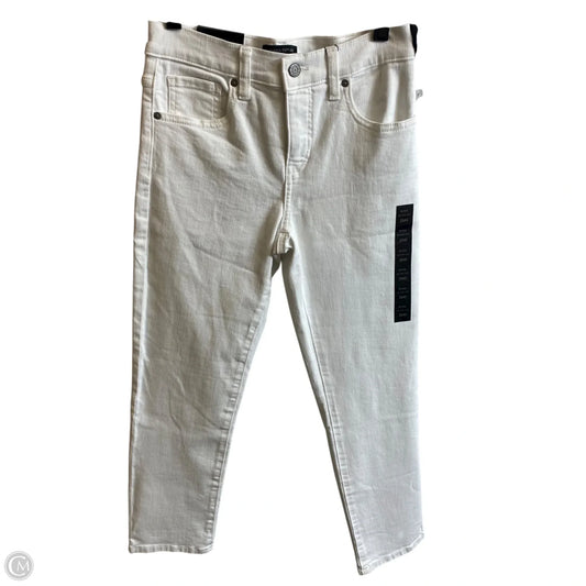 Jeans Skinny By Banana Republic In White Denim, Size: 0p