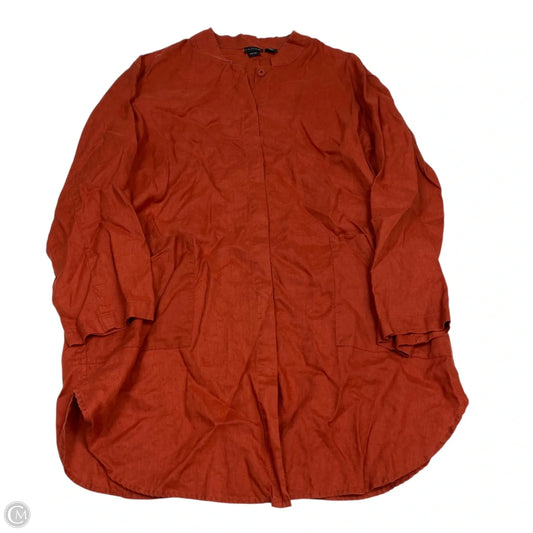 Tunic Long Sleeve By Tahari In Orange, Size: Xl
