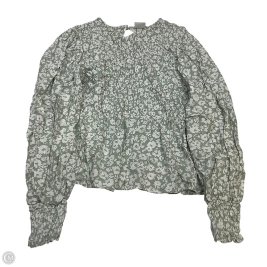 Top Long Sleeve By A New Day In Green & White, Size: Xl