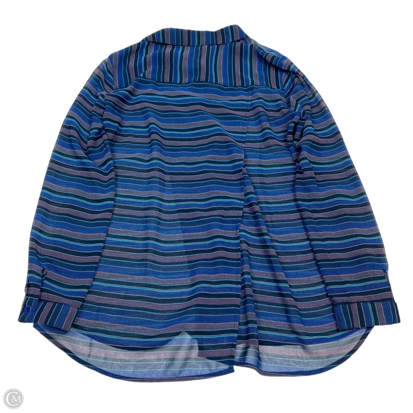 Top Long Sleeve By Cabi In Blue & Pink, Size: S