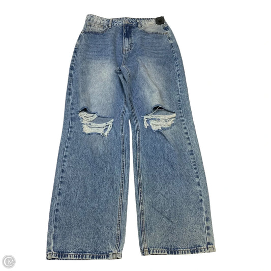 Jeans Wide Leg By Shein In Blue Denim, Size: 10