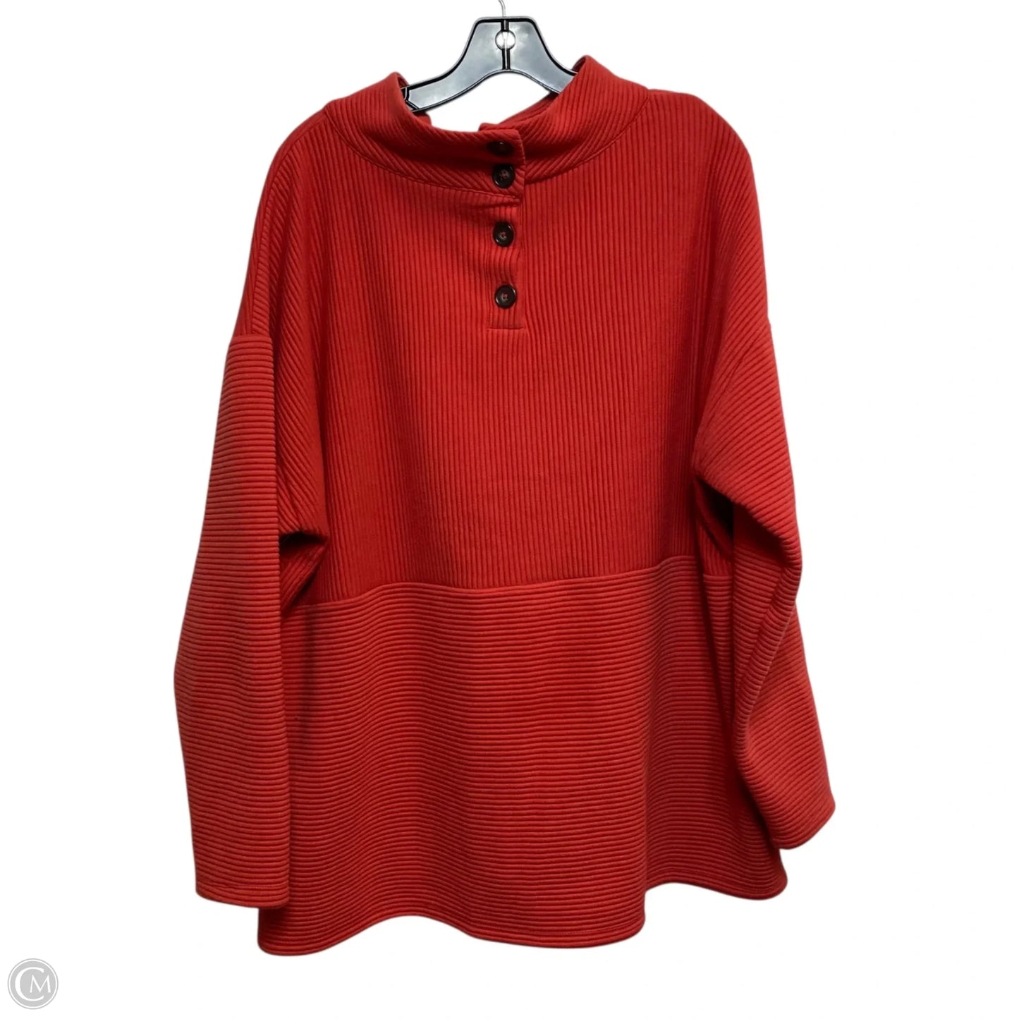 Top Long Sleeve By Wonderly In Red, Size: 2x