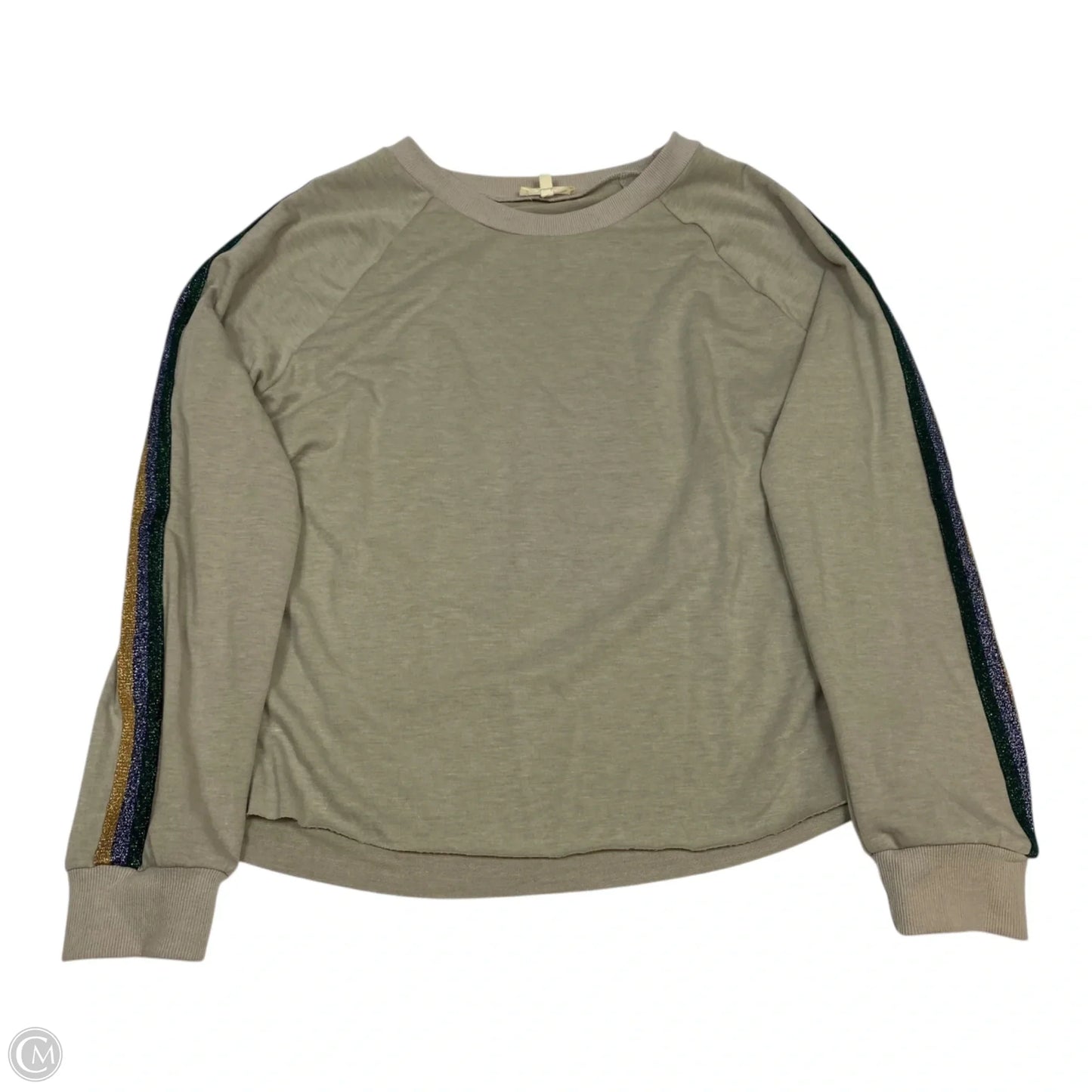 Top Long Sleeve By Mystree In Taupe, Size: L
